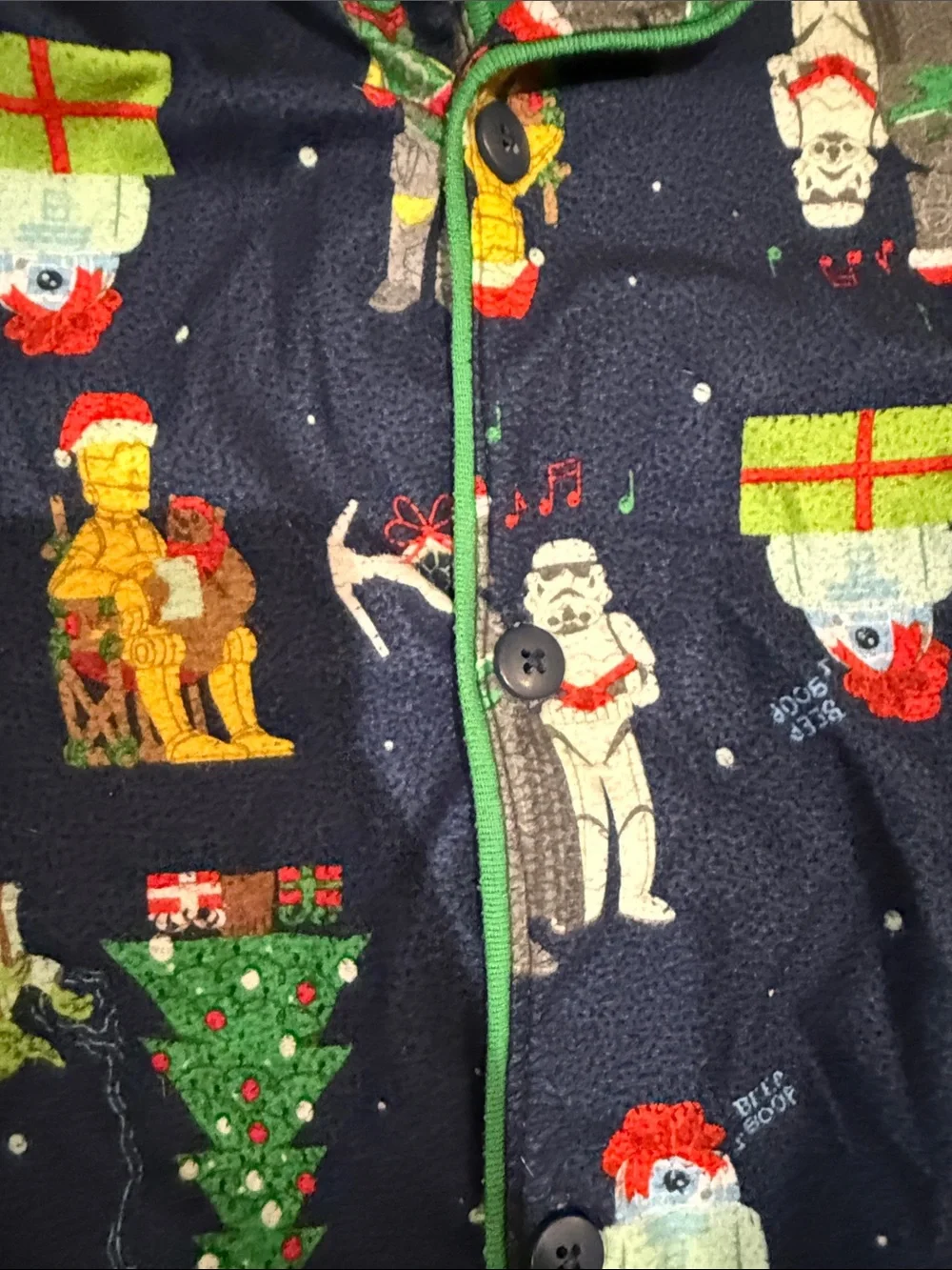 Star Wars Kids Navy Blue Holiday Character Pajama Set